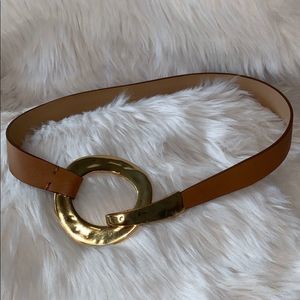 Coldwater Creek Large O Leather Belt